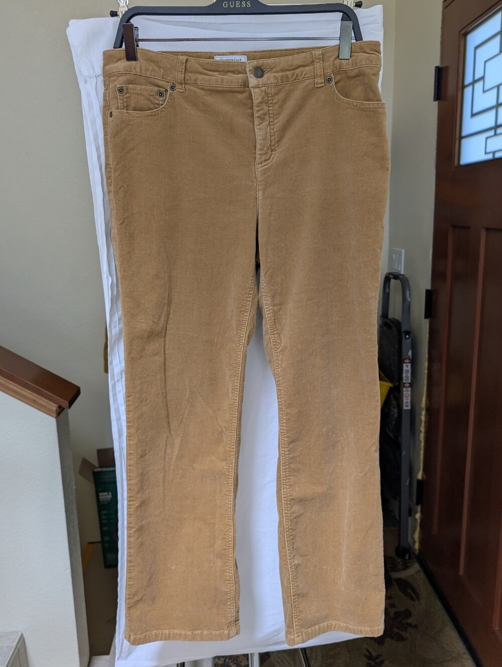 Charter Club Classic Petite Cotton Corduroy Pants Camel Sz 10P